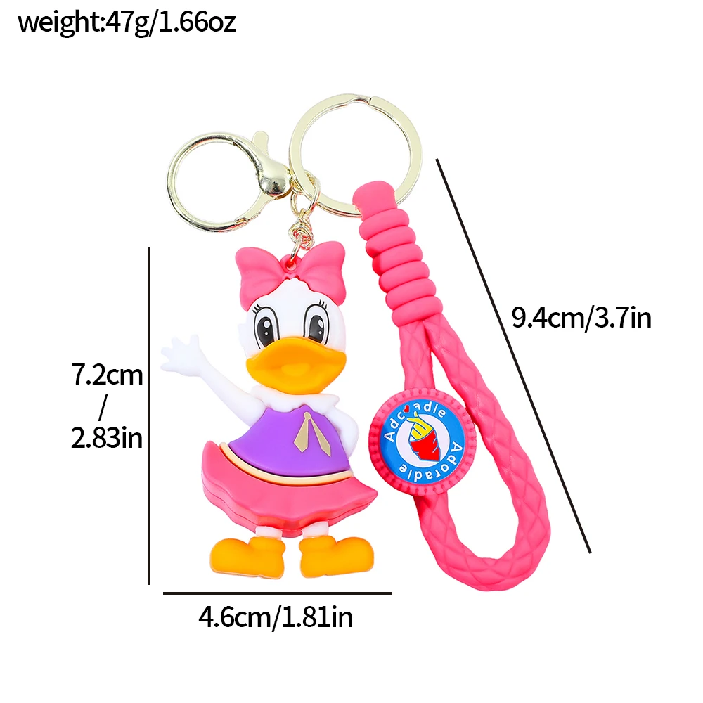 Chaveiro de desenho animado série Disney Mickey Minnie, boneca de chaveiro de suspensão de desenho animado, chaveiro de carro, mochila, decorações suspensas