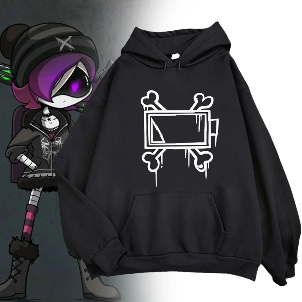 

Game Murder Drones Uzi Doorman Cosplay Hoodie Costume Unisex Bone Print Sweatshirt Casual Long Sleeve Hoodies Clothes