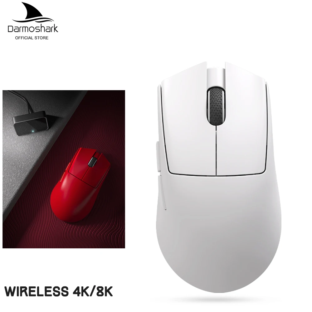 Darmoshark N5 4K 8K игровая мышь беспроводная Bluetooth игровая мышь Nordic N52840 PAW3395 26K макро мышь для ПК настольный ноутбук