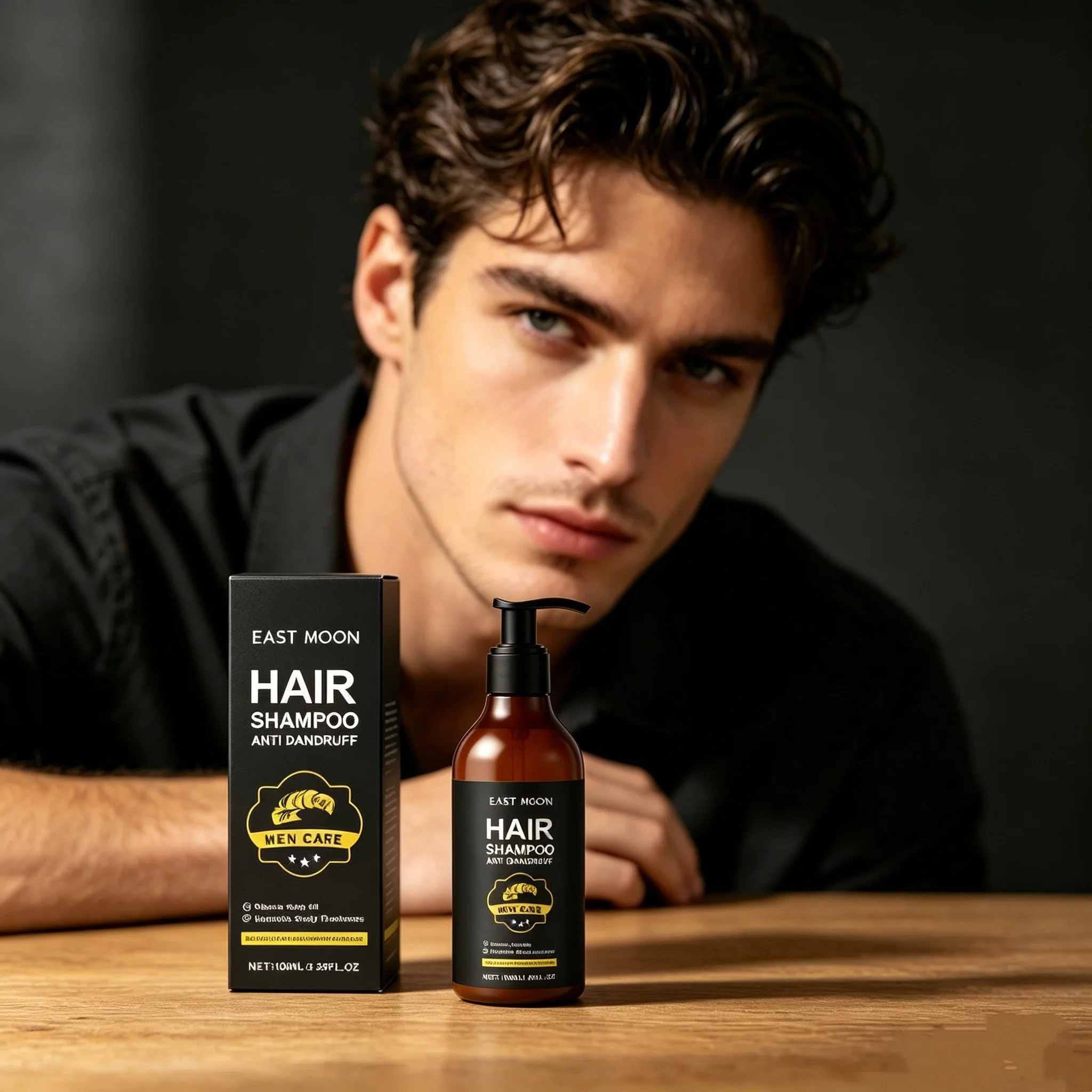 

East Moon Man Oil Control Shampoo Deep Clean Improve Thickening Nourish Smoothing Scalp Massage Improve Growth Hair Care Shampoo