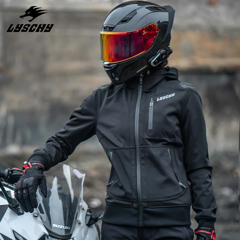 

LYSCHY Women New Tech Motorcycle Riding Clothes Four Season Winter Warm Detachable Removable Thermal Lining Motocross Jacket