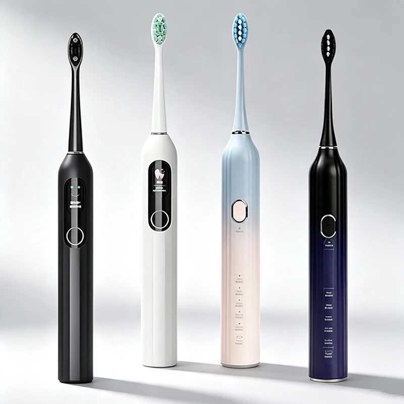Sonic Vibration Electric Toothbrush Smart 5 Modes IPX7 Waterproof LCD Screen & Travel Lock Adult Oral Cleaning Care Toothbrush