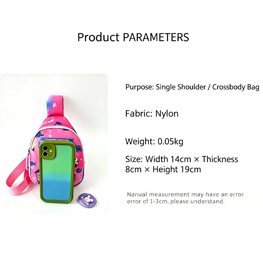 Fashionable Anime Cartoon Alphabet Chest Bag Casual Shoulder Diagonal Straddle Bag for Men Women