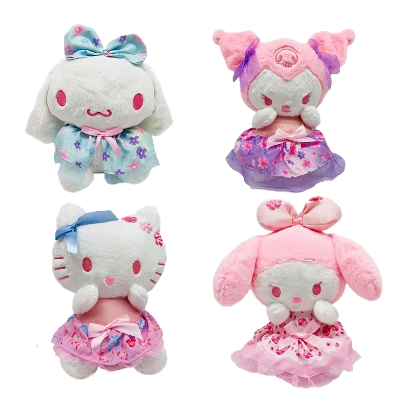 

25cm Cartoon Kawaii Sanrio Cinnamoroll Kuromi Hello kt My Melody Plush Toy Anime Stuffed Animals Cute Pendant Doll Toys Gift