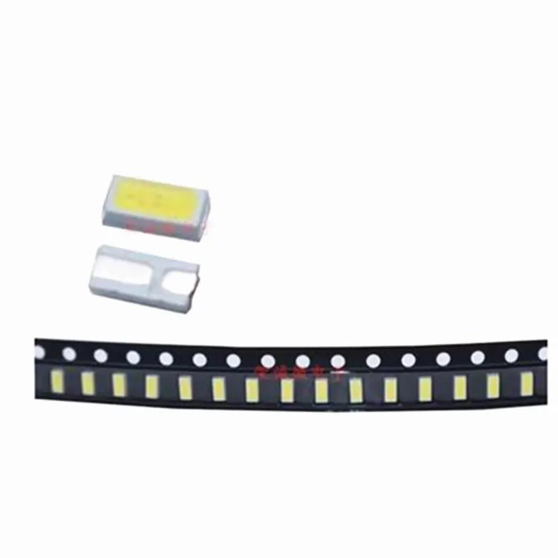 50PCS 3014 is the white light SMD LED light-emitting diodes super bright lights bead vertex contact type diode