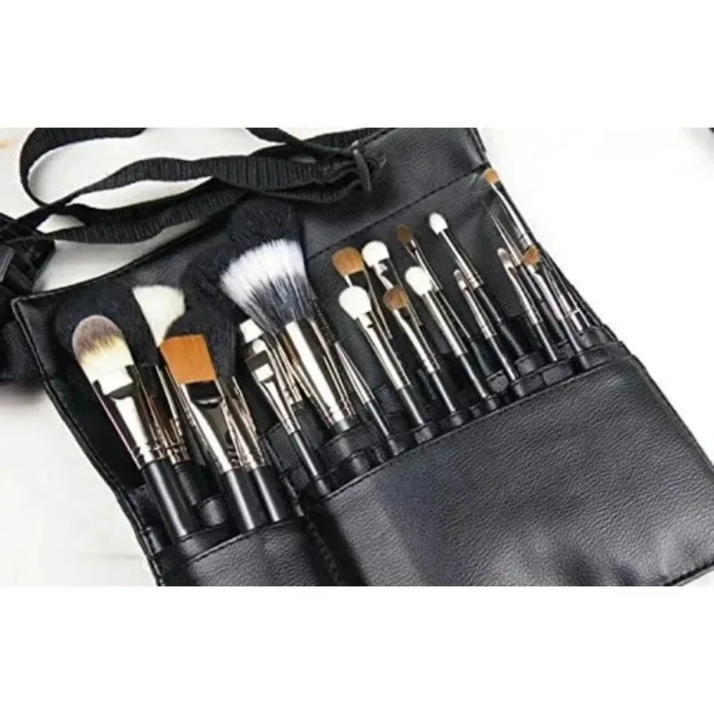 For Professional Fold Waterproof Women Makeup Brush Tools Bag PU Single-sided Waist Bag