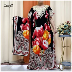 Robe Africaine Abaya pour Femme Musulmane, Hijab Cotta, Dubaï, Turquie, Mode Musulmane, Vêtements Américains Islamiques, Dernière Offre Spéciale, 2023