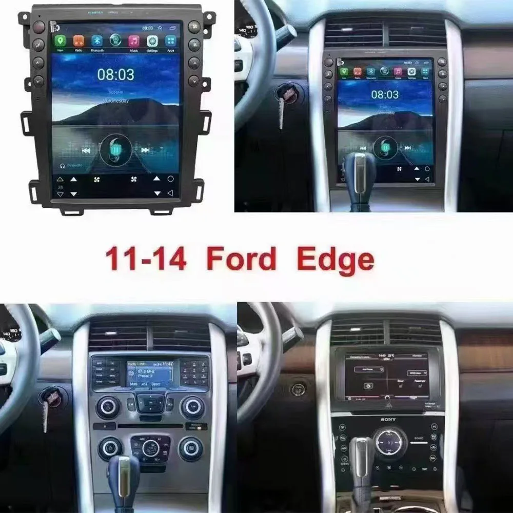 For Ford Edge 2009-2013 Car Radio Video Players Bluetooth Android 14 Stereo Receiver Automotive Multimedia DSP GPS Carplay