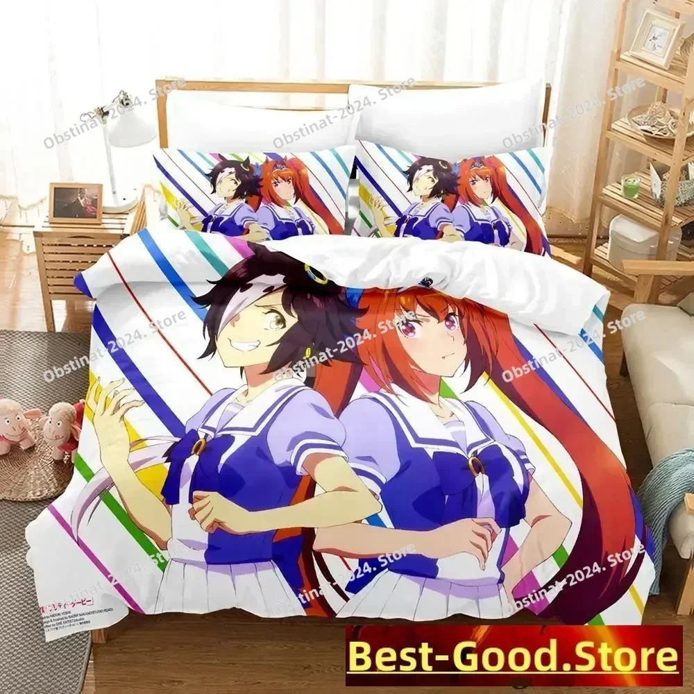 

3D Pretty Derby Bedding Set Single Twin Printed Bed Set With Pillowcase Bed Duvet Cover Soft Single Double Queen Super King Size