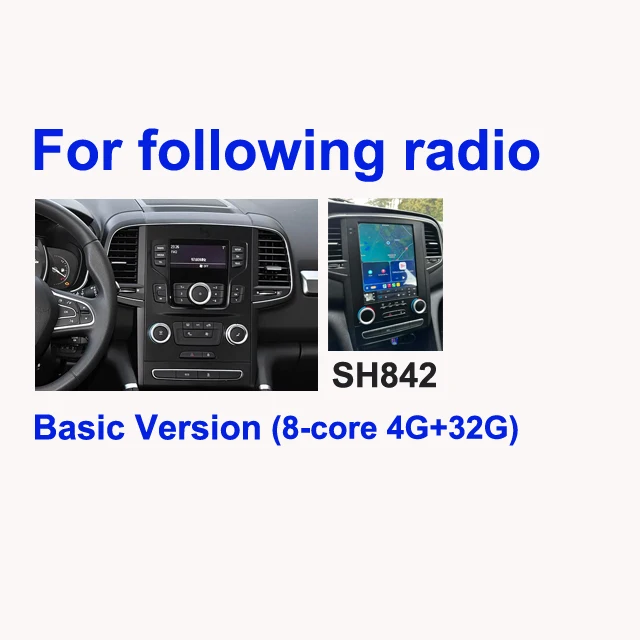 SINOSMART 9,7” matzwart verticaal scherm Android voor Koleos / Talisman / QM6 / SM6 / Megane 4 (2016–2022) Ondersteunt CarPlay