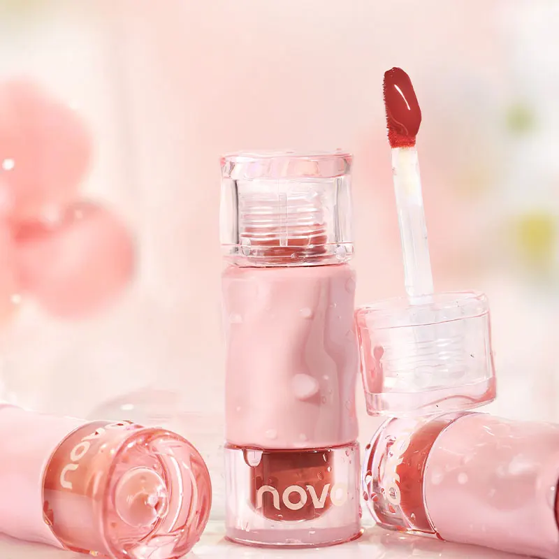 ملمع شفاه مائي لامع - ملمع شفاه مرطب، لامع يدوم طويلاً، مرطب، ليس من السهل أن يبهت، ملمس خفيف الوزن، لون غني