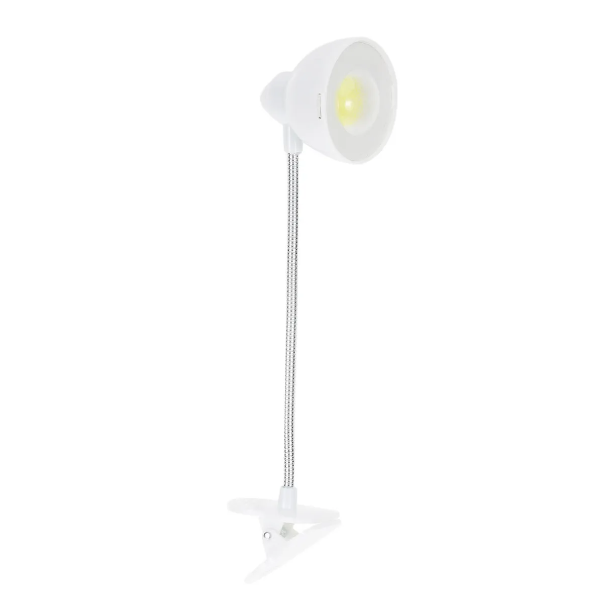Eye-Caring LED Clip Desk Light for Study Reading Bed Work Home Office Portable Foldable Design with Adjustable Bendable Neck 3W