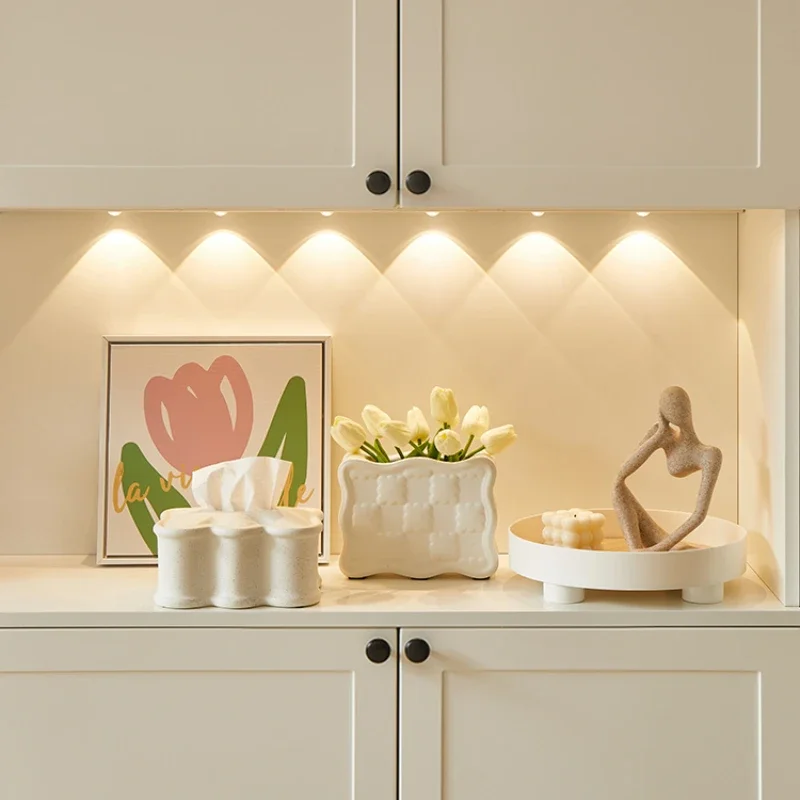 

Light Luxury Entry Entrance Decoration Key Storage Living Room Partition TV Cabinet Decoration Cream Style Home Decoration