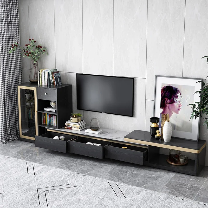 وحدة صغيرة إسكندنافية بسيطة، طاولة قهوة قابلة للتوسيع، خزانة تلفزيون، حديثة وفاخرة