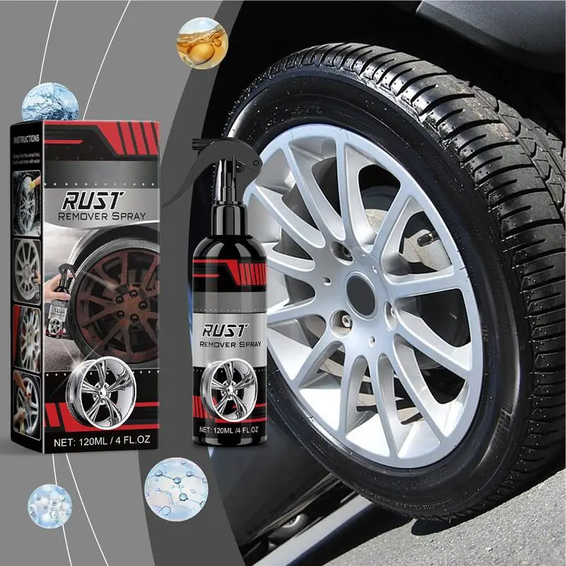 

Car Rim Rust Remover Tire Rim Cleaning Tool 120ML Car Tire Rim Rust Remover Hub Rust Remover Spray Wheel Cleaning Spray