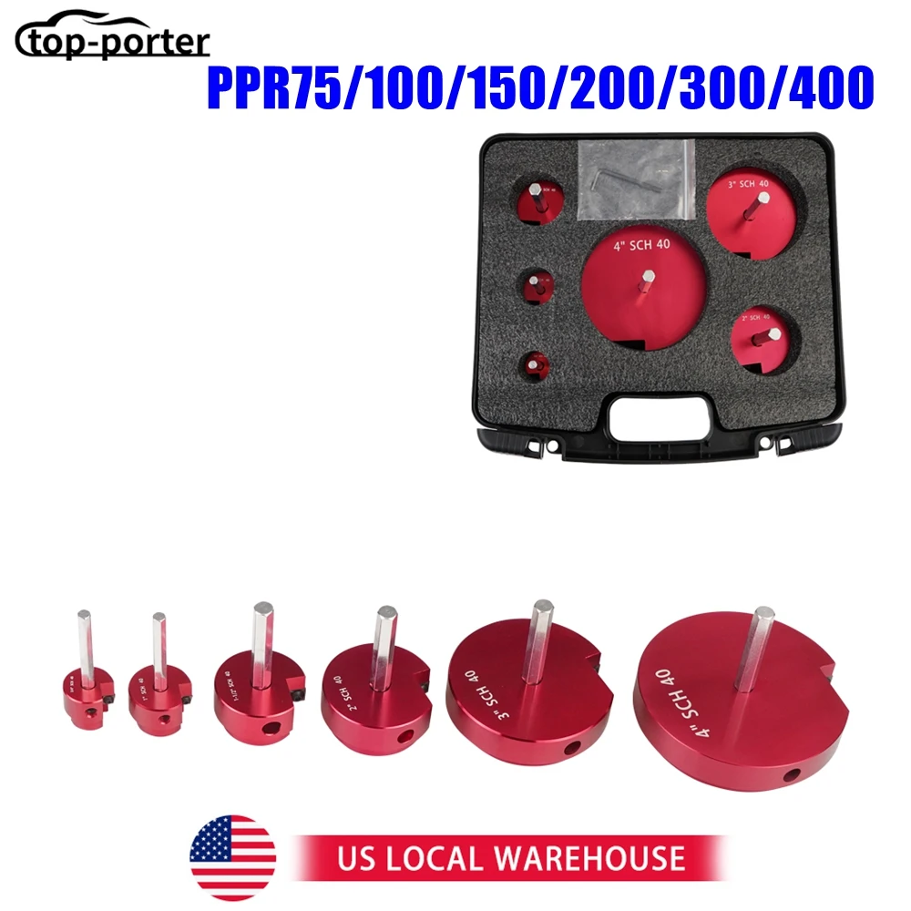 

PPRK6 Plastic Pipe Fitting Reamer Six Pieces into Standard 1/2" Drills PVC Pipe Reamer Tool Contains PPR75/100/150/200/300/400