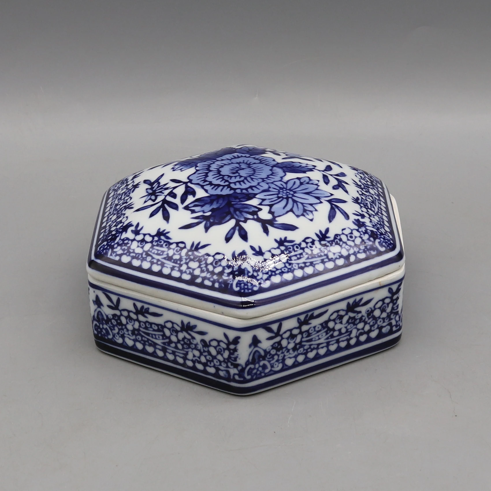 

Ceramic Box, Hexagonal Storage, Home Decoration