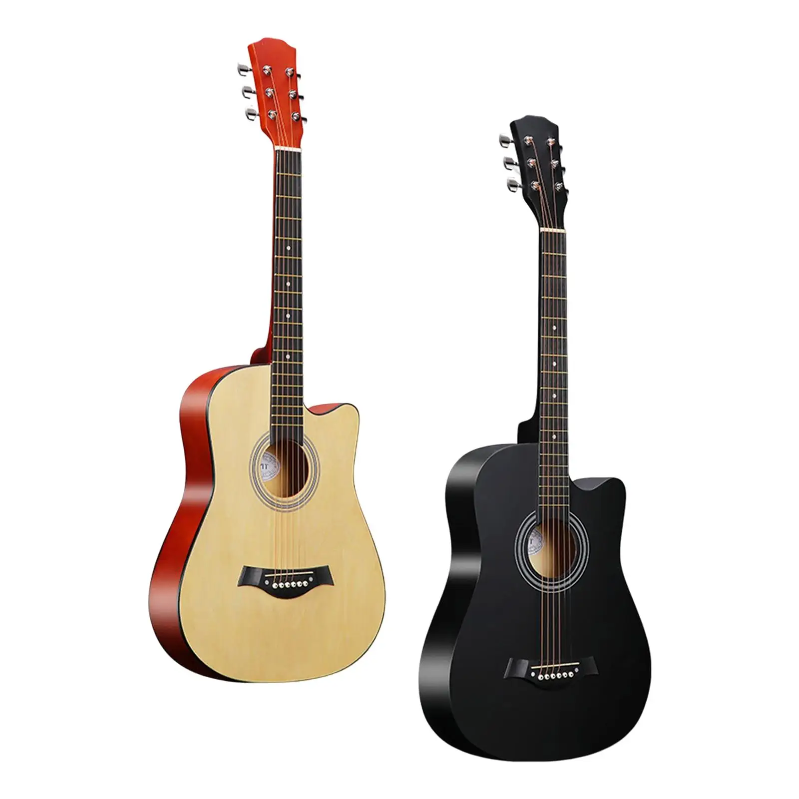 38inch Acoustic Guitar Musical Instrument 6 Strings Durable for Teens Adults