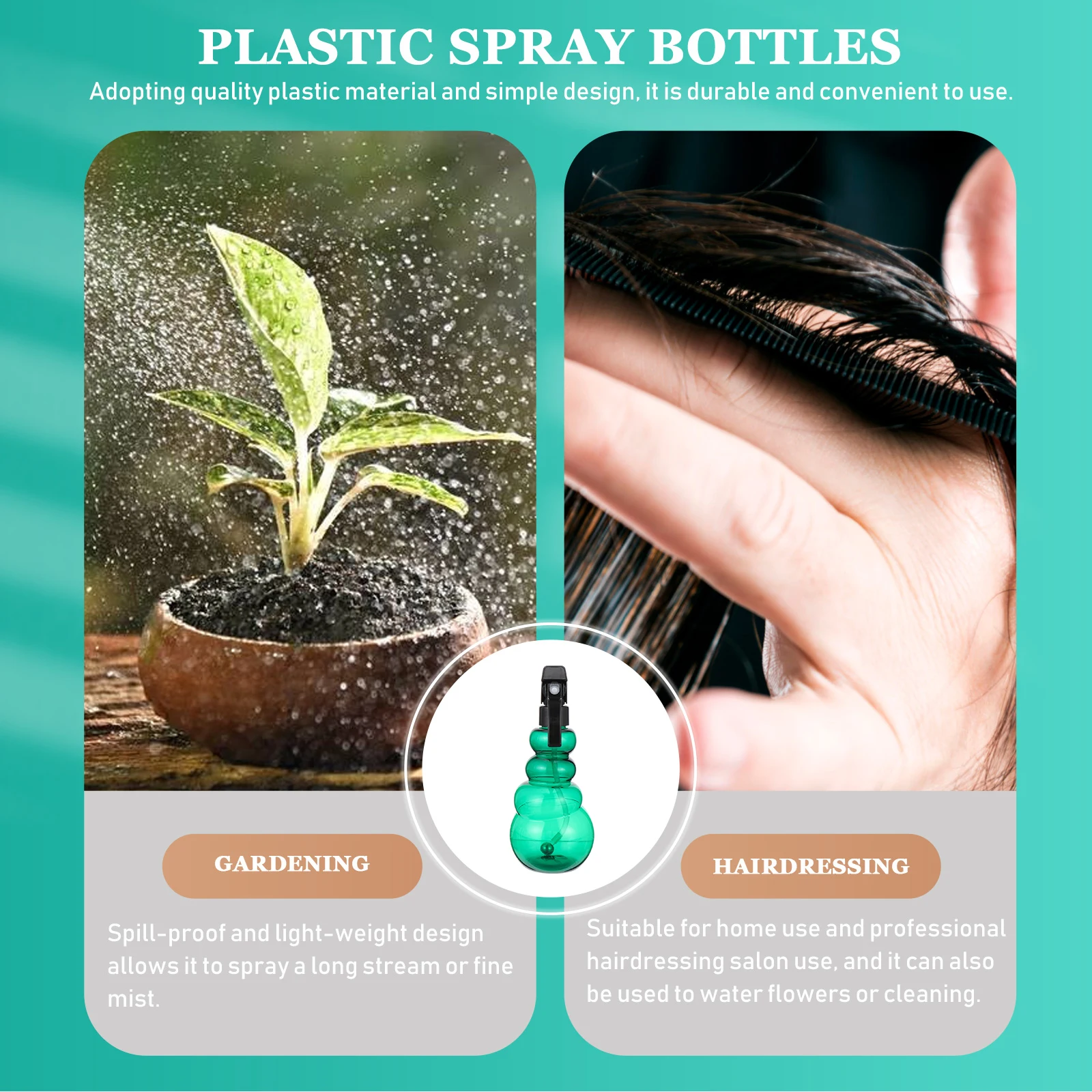 

Plastic Spray Bottle for Hairdressing Salon Transparent Pet Sprayer Barber Mist Sprayer Multipurpose Watering Cleaning Tool