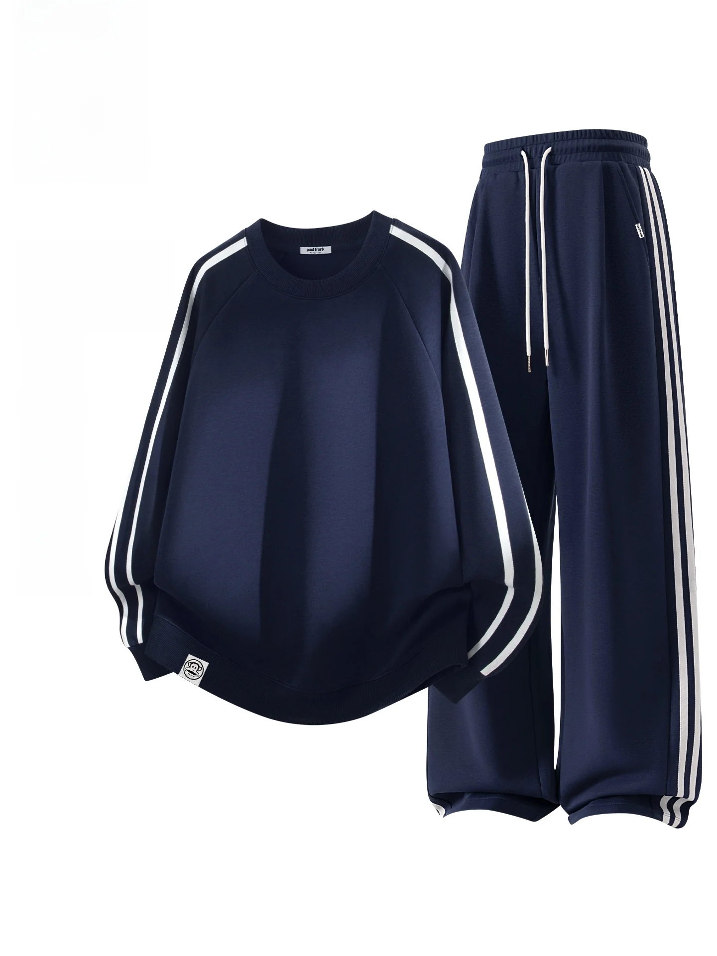

Spring 2026 New Sle Striped Sweatirt And Casual Pants Men's Sports Set Couple Cotton Blend Fabric