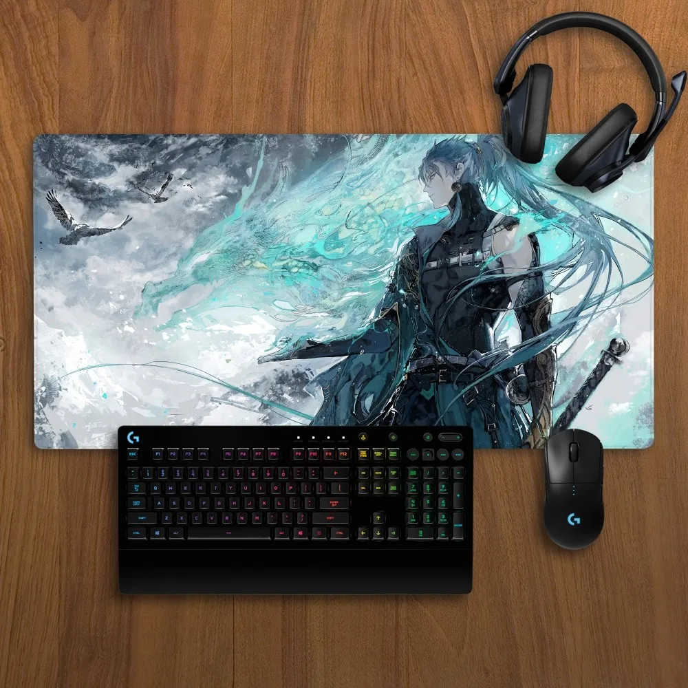 Imagem -03 - Wuthering Waves-non-slip Lockedge Gaming Espessado Mousepad Grande Almofada de Escrita Estudante de Escritório