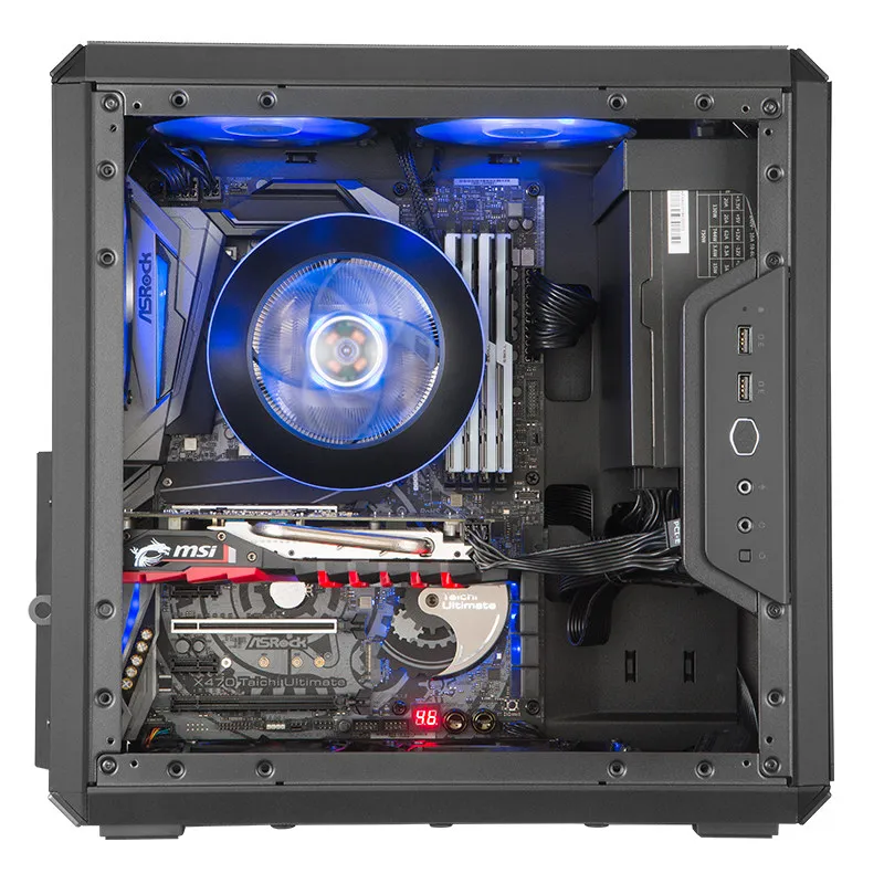 Micro‑ATX Mid‑Tower PC Case Steel Shell With Transparent Side Panel For Desktop DIY Gaming