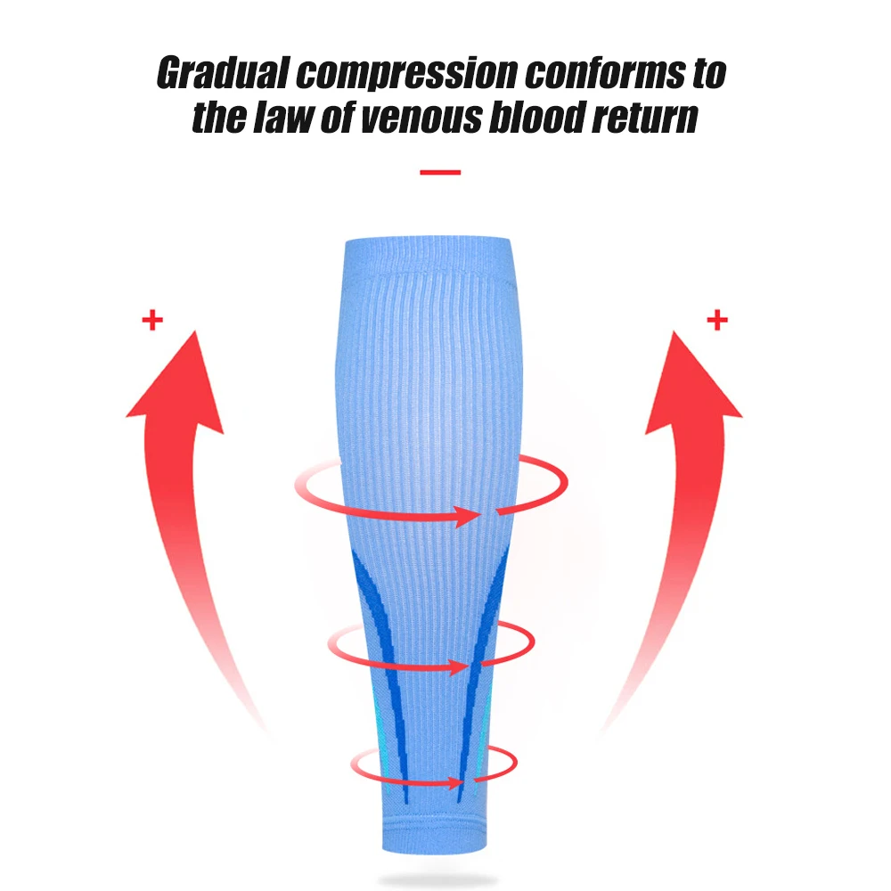 1 Pair Calf Compression Sleeve Men and Women 20-30 MmHg, Shin Splint Compression Sleeve Socks for Varicose Veins Calf Sleeve Gym image 3