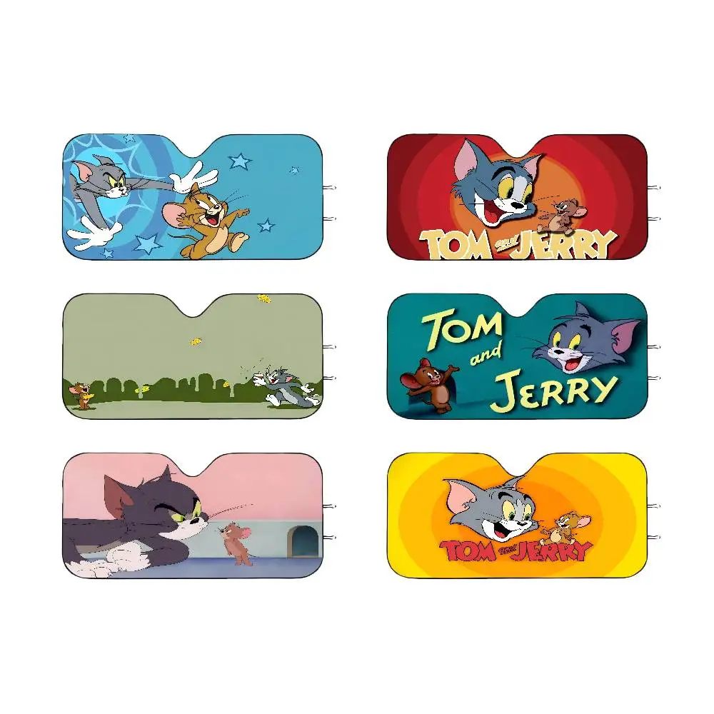 

T-Tom And Jerry Personalized Windshield Sunshade Windscreen Cover Sun Shade Auto Sun Visor Car-covers Car Solar Protection