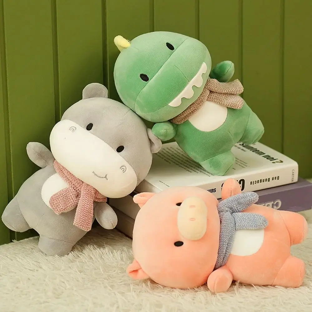 

Gift Animal Dolls Super Soft Cartoon Doll Home Decor Lion Plush Toy Hippo Plush Pillow Pig Plush Doll Dnosaur Stuffed Toys