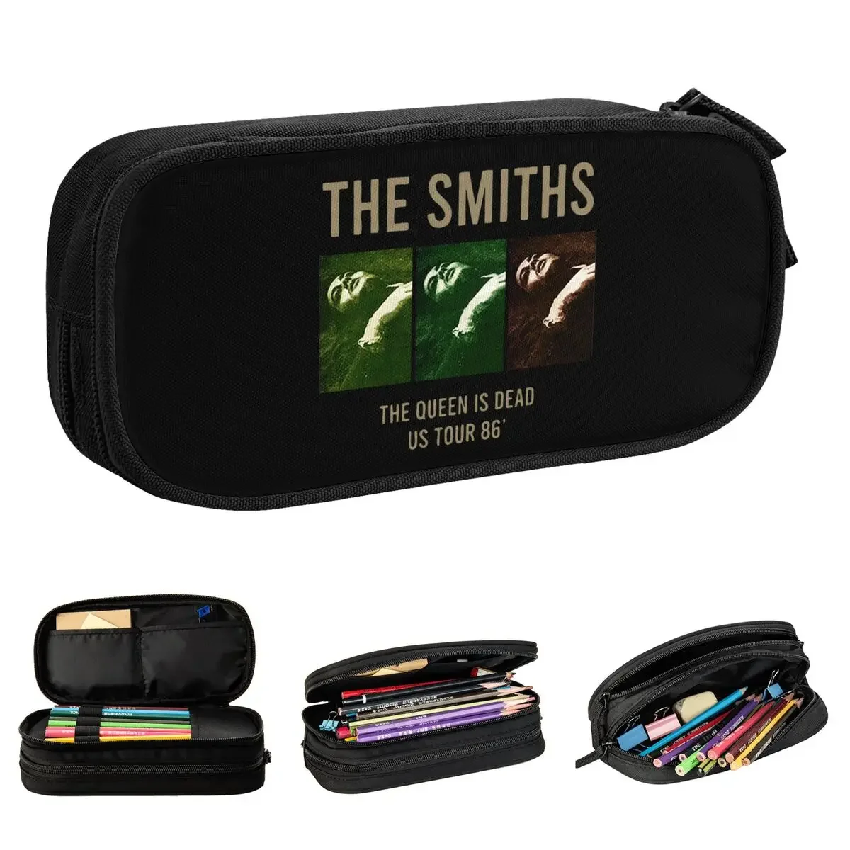 

The Smiths Rock Pencil Case The Queen Is Dead Pencilcases Pen for Student Large Storage Bag School Supplies Gift Stationery