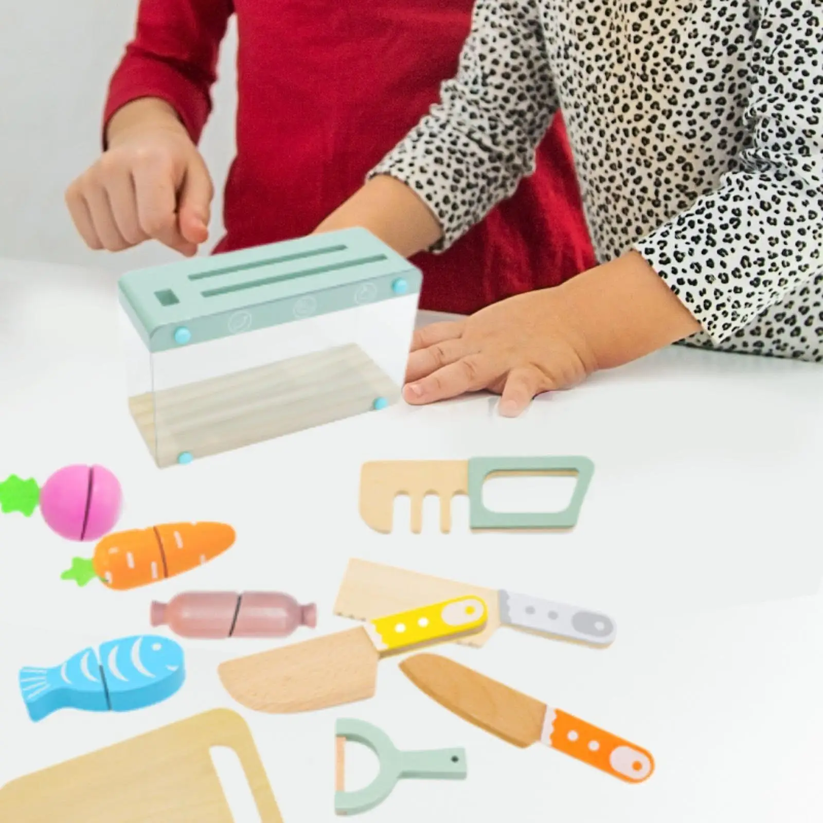 Ensemble de couteaux pour enfants, jouets de cuisine, compétences motrices fines, outils de cuisine pour tout-petits, jouets de cuisine réels pour anniversaire, vacances pour enfants