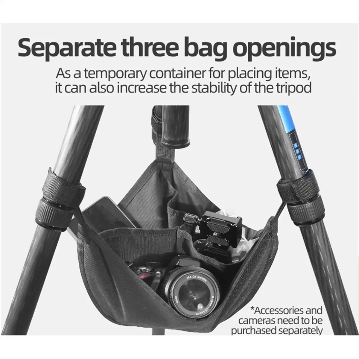 T1215C-Tripod Pocket Studio Photography Tripod Sandbag Accessories Nylon Triangular Counter Balance Weight Stable Light Stand HO
