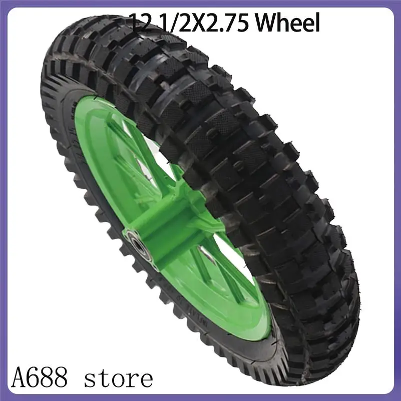 Replacement Bicycle Wheel 12 1/2x2.75 Rear Tire Compatible for Standard and Electric Bicycles