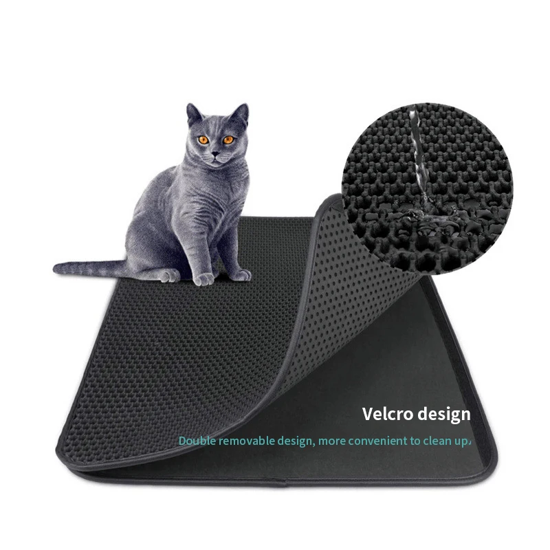 Double Layer EVA Cat Litter Pad Waterproof Non-slip Sand Basin Filter Kitten Dog Washable Mattress Floor Mat Pet Clean Supplies