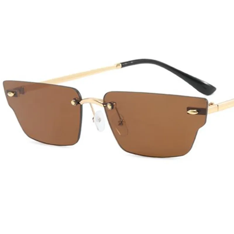 

Fashion Simplity Sun Glasse Unisex Rimless Anti-UV Spectacles Polygon Eyeglasses Irregular Goggles Trimming Lens Sunglasses