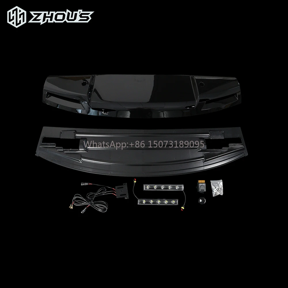 

Авто внешние аксессуары ABS глянцевый черный передний верхний спойлер на крышу лампа светодиодный потолочный фонарь для крыши автомобиля Land Rovers Defender