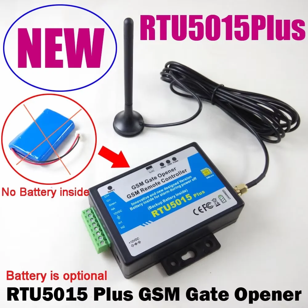 RTU5015 Plus Gsm gate opener,Rechageable backup battery inside