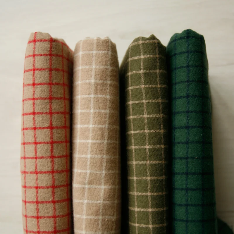 140x50cm Autumn and Winter New Retro Plaid Cotton Sewing Fabric, Making Shirt Coat Dress Clothing Patchwork Sewing Cloth