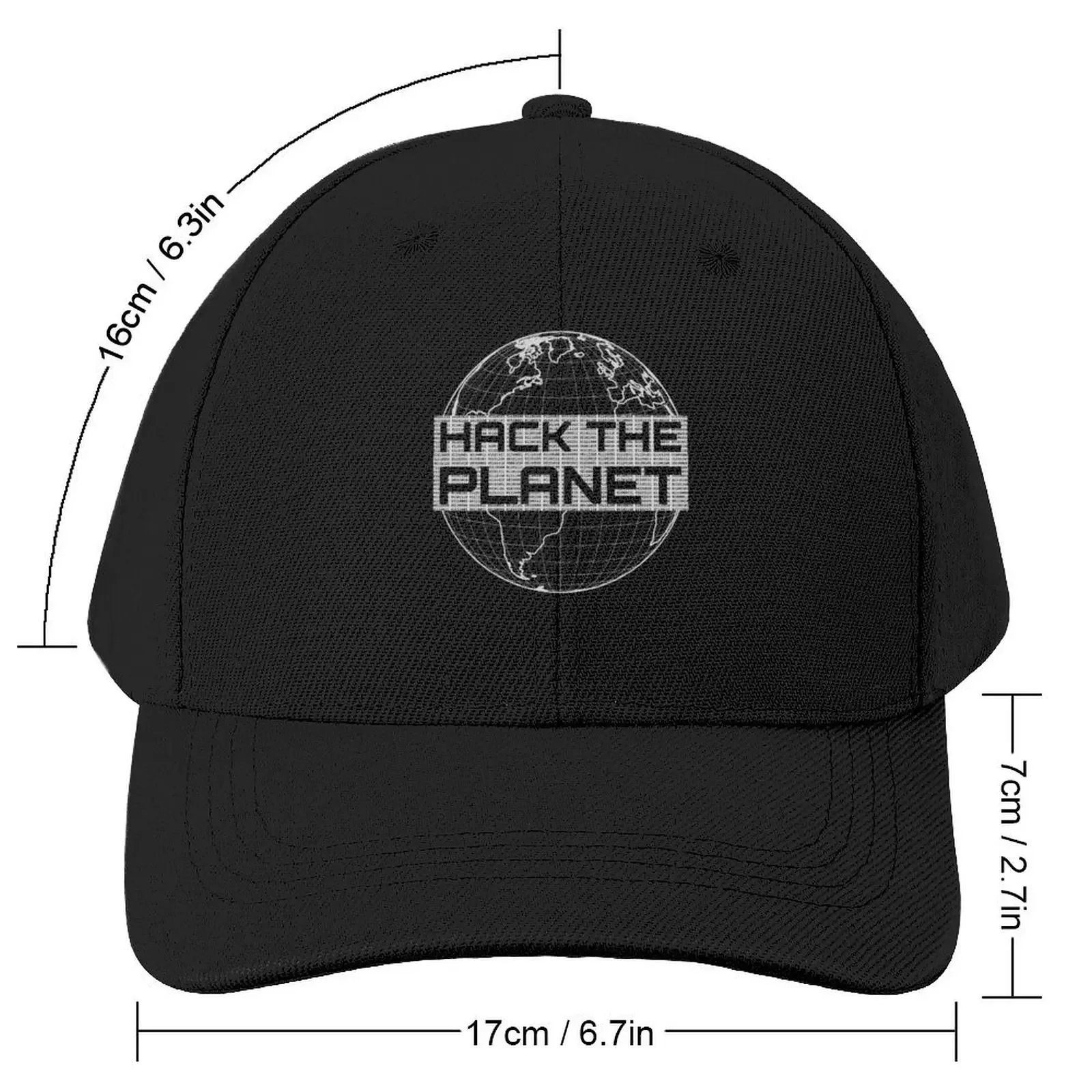 Hack the Planet - Light Gray Globe Design for Computer Hackers Baseball Cap hard hat Dropshipping summer hat Hats Man Women's