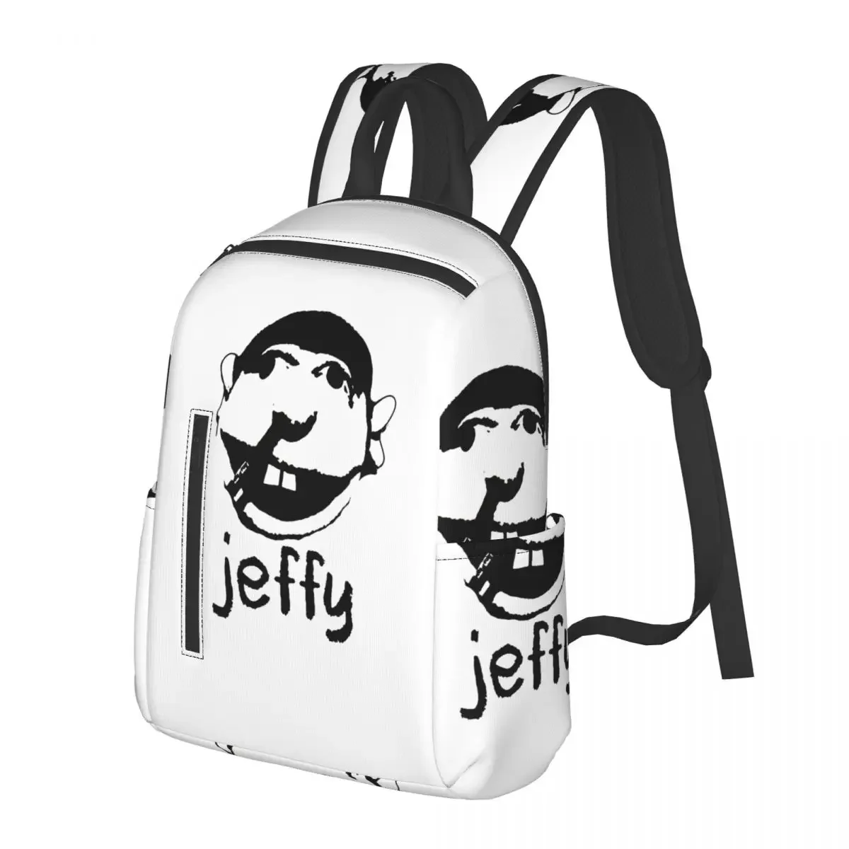 Jeffy Face Sml Rapper Student Backpack School Bag Hiking Travel Daypack for Boys Girls Bookbag Shoulder Bags