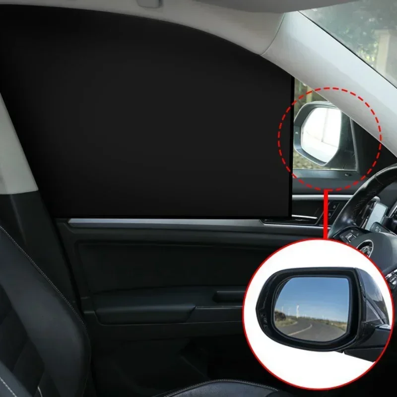 Magnetic curtain protection cover, car window sunshade, summer UV protection, car side front and rear window mesh fabric, car