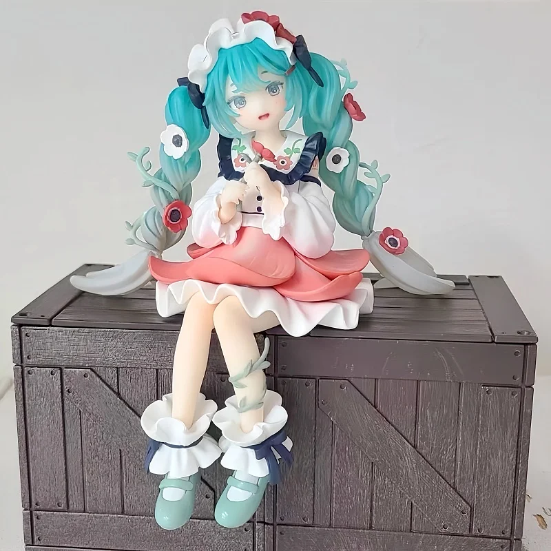 オリジナル在庫あり初音ミク花の妖精ヌードルストッパーアニメフィギュアミクおもちゃ-pvc-モデルコレクション装​​飾ギフトおもちゃ