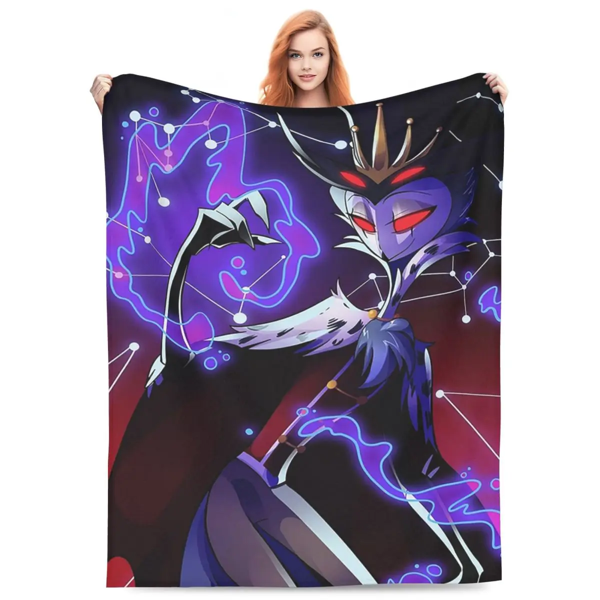 Helluva Boss Cartoon Blankets Flannel Sofa Throw Blanket Breathable for Couch Bedding Office Throws Bedspread Quilt