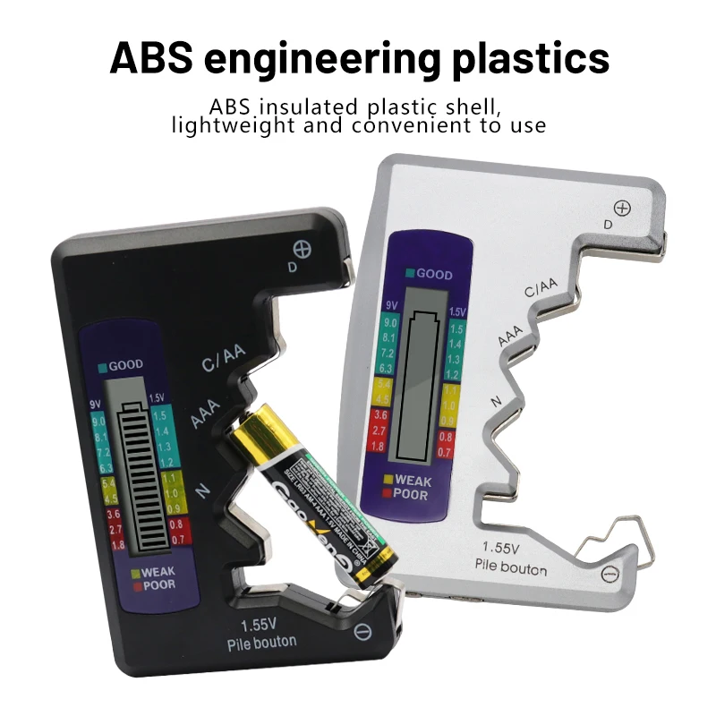 Digitale Batterij Tester Analyzer Test Meter Lcd-Display Aa Aaa Knop Cel Load Analyzer Batterij Capaciteit Meter Checker Tools