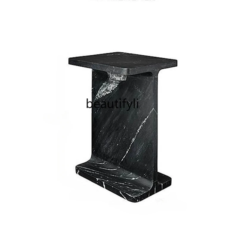 

Mild Luxury Marble Side Table Modern Minimalist Living Room Sofa Corner Table Designer Balcony Side Table Small Coffee Table