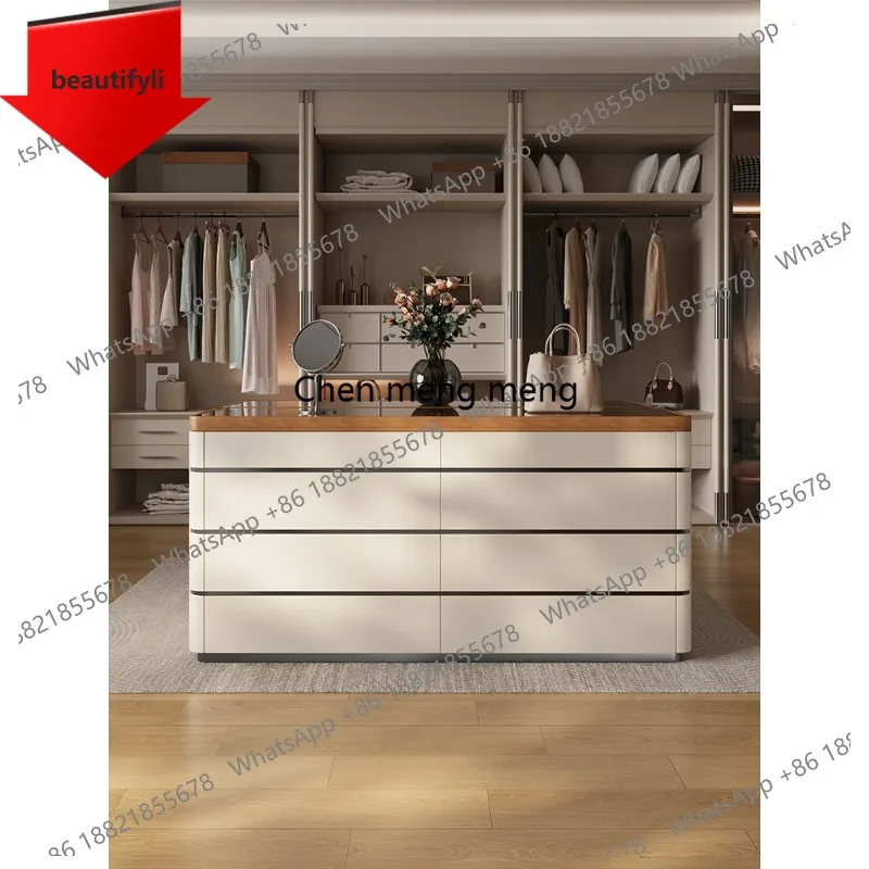 

M02 Italian minimalist cloakroom Nakajima solid wood eight-bucket cabinet premium storage locker