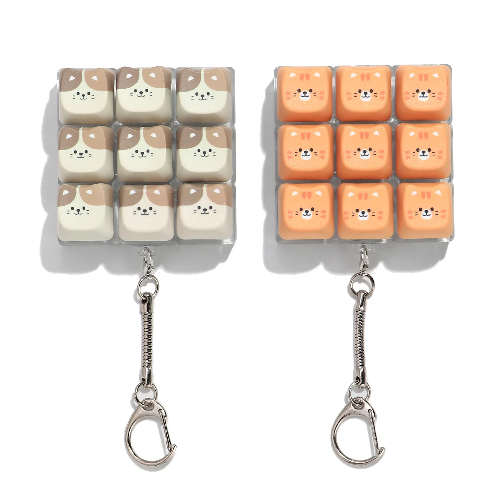 9-Tasten Niedliche Katzen-Tastatur Schlüsselanhänger Ohne Licht Tasten-Spielzeug für Erwachsene Antistress-Spielzeug Anti-Stress Finger-Tastatur-Spiele ﻿ – Detail 8