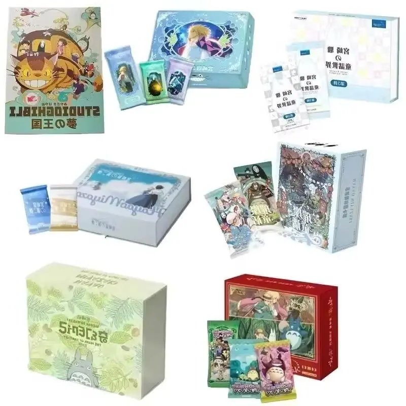 Brand new Miyazaki Hayao Collection Cards Booster Box Anime Kids Table Cards and Hobbies for Kids Birthday Gifts Toy