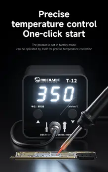 【MEKANIKER】 T12 skrivbordslödkolv med LED digital skärm exakt temperaturkontroll lödstation reparationsverktyg 8 best sales Mechanic t12 - №2