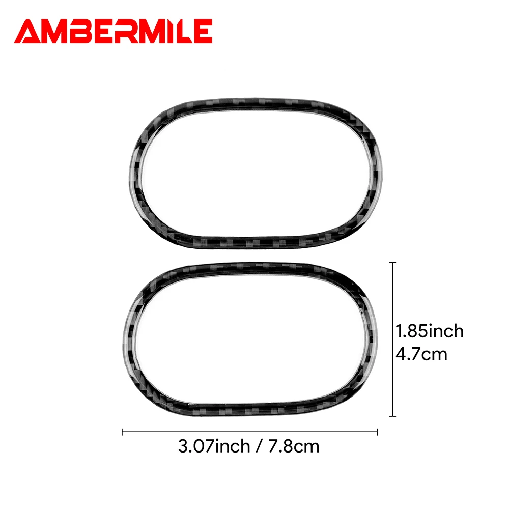 For Mini Countryman U25 2024 2025 Car Dashboard Side Air Outlet Vent Cover Carbon Fiber Accessories Car Sticker Interior Trim
